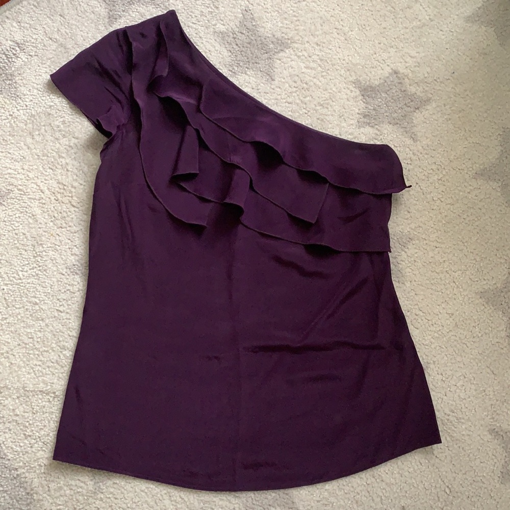 JACOB 100% Silk one shoulder blouse